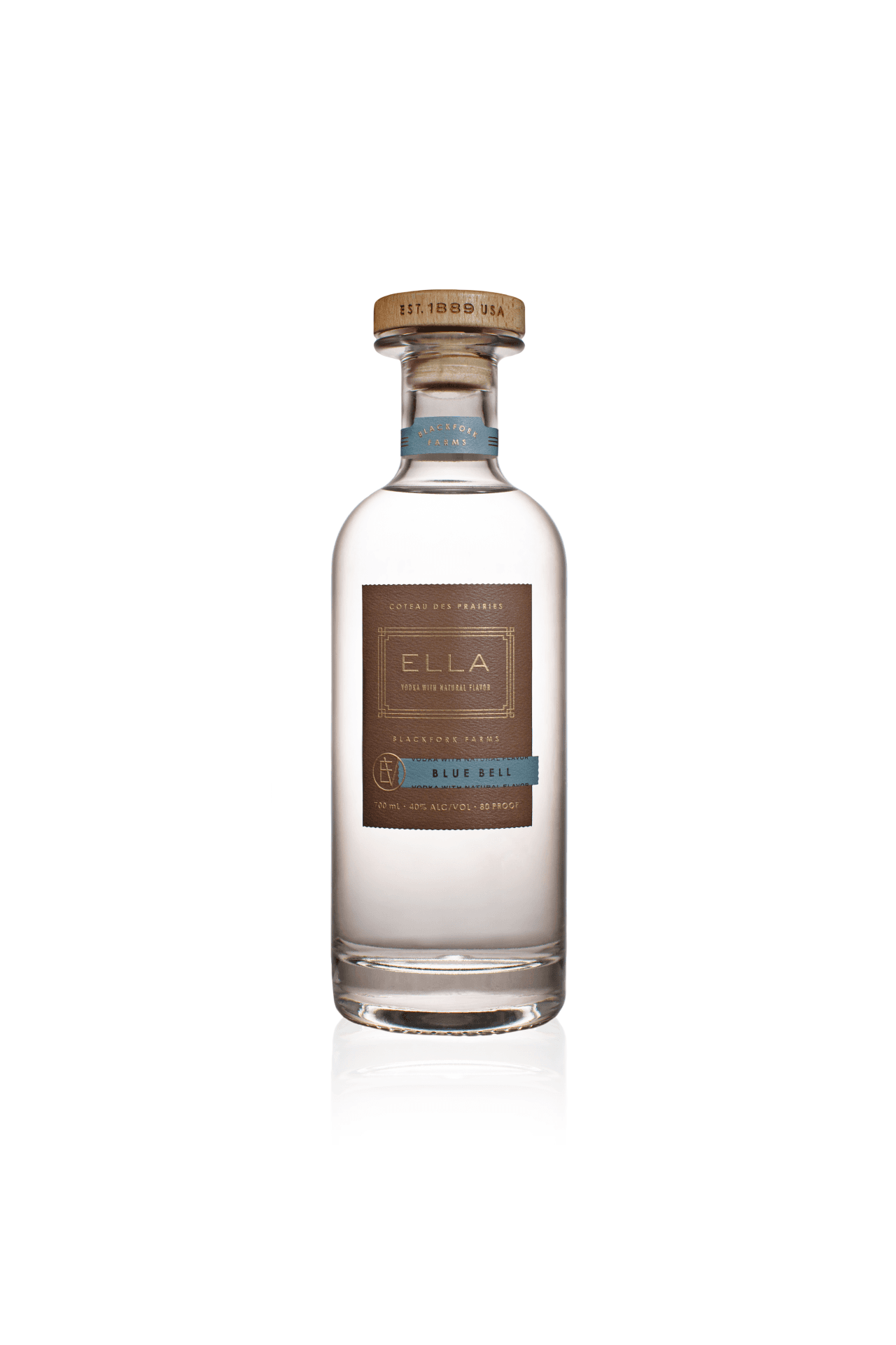 BlackFork Farms Blue Bell Vodka Bottle